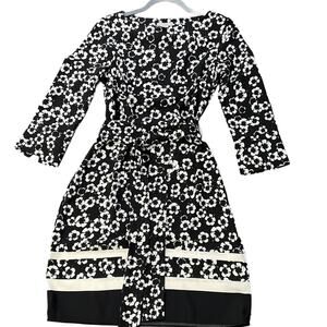 H&M Floral Black White Shift Dress 4
